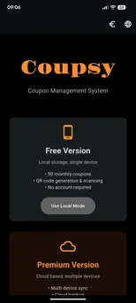 Coupsy 01-welcome screen