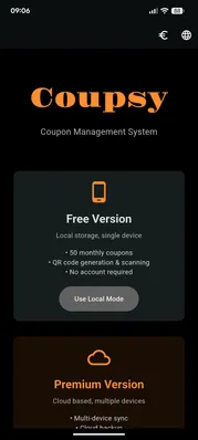 Coupsy 01-welcome screen