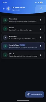 Route Finder 03-places screen