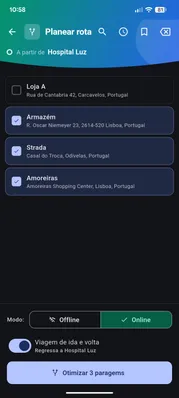 Route Finder 04-select screen